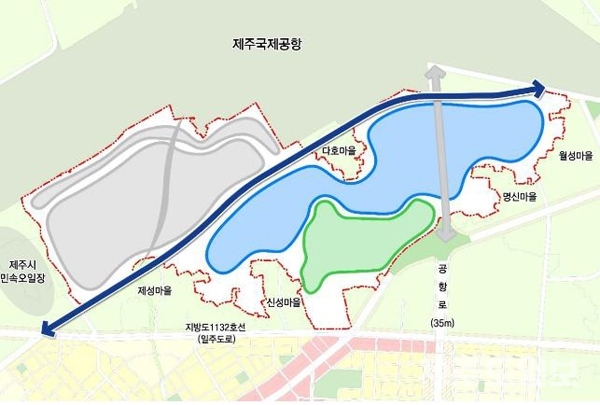 제주특별자치도가 새롭게 공개한 제주공항 주변지역 성장관리방안 검토(안)