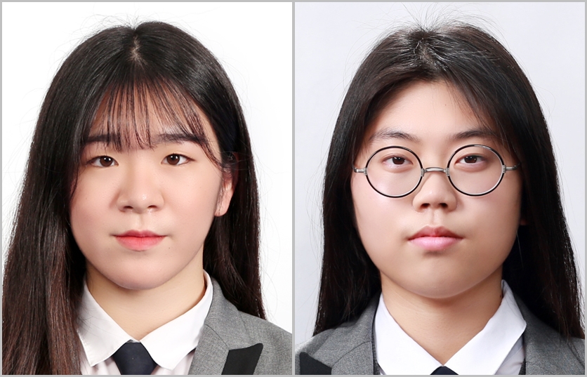 제주 최초 보건직 공무원에 최종 합격한 중문고등학교 이미래(좌), 이자영(우) 학생