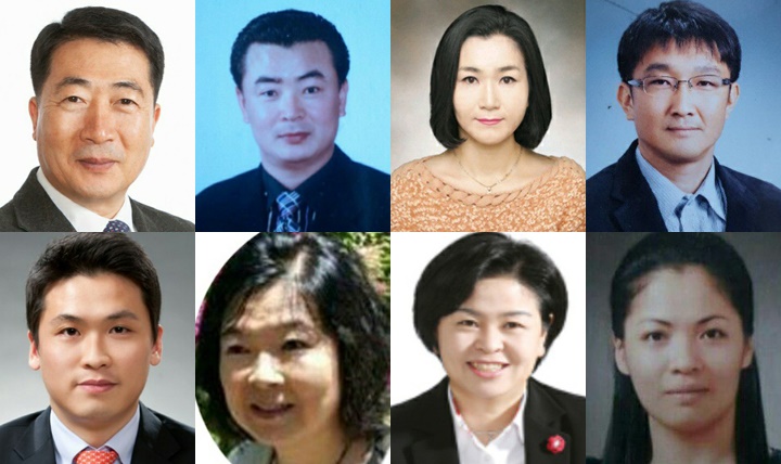 (사진 시계방향으로) 김종현(위원장), 이용훈, 김은영, 양철용, 조민철, 김완순, 오영희, 정명주 위원(무순)
