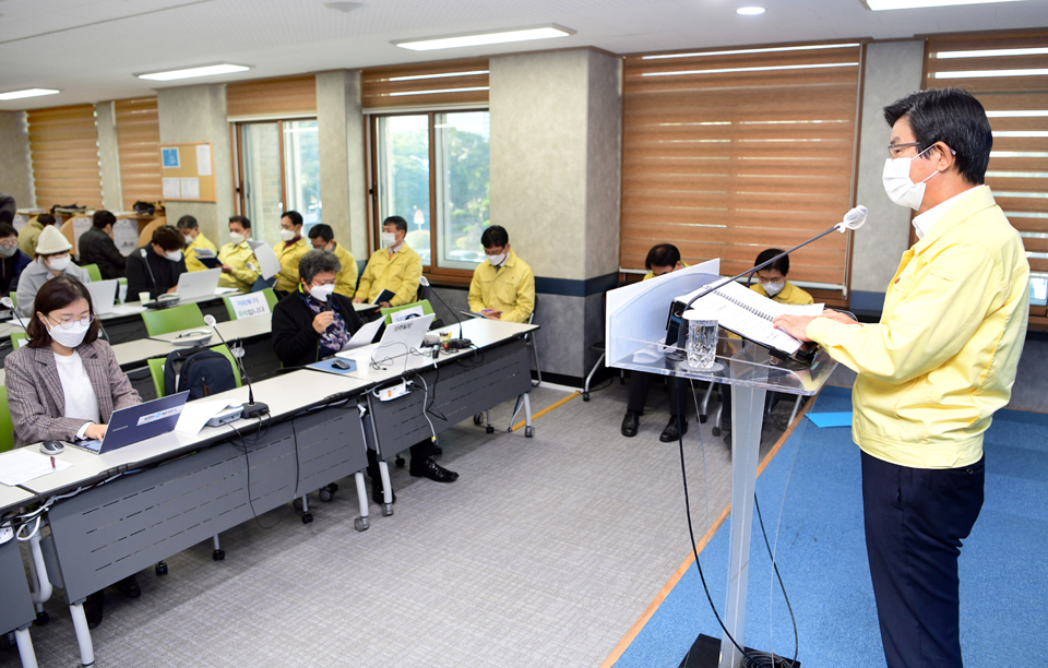 이석문 교육감, 수능 이후 대책 기자회견(기자실)