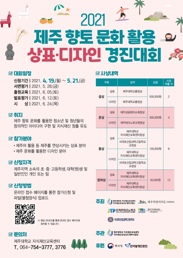 2021제주향토문화활용상표디자인경진대회 포스터