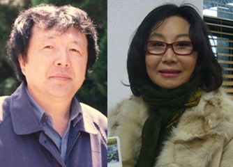 [왼쪽부터)한국문화예술위원회 문학나눔 우수도서로 선정된 김성수의 시인, 고연숙의 수필가.