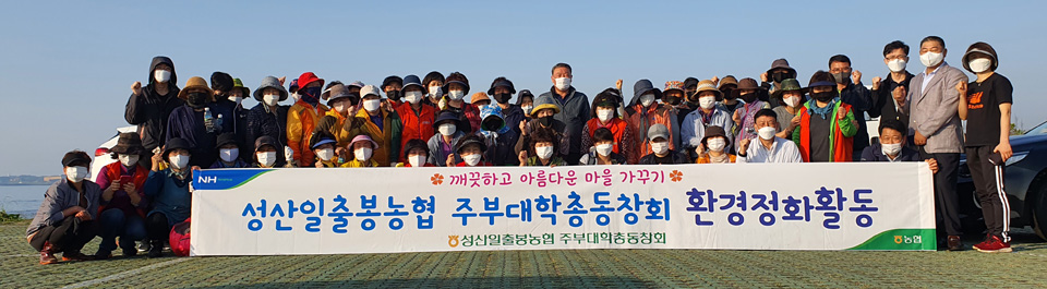 성산일출봉농협 주부대학총동창회 환경정화 활동사진