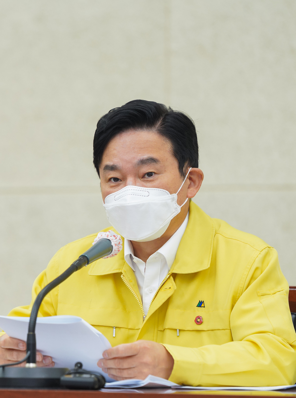 12일 오전 9시 제주도청 4층 탐라홀에서 개최된 주간정책 조정회의