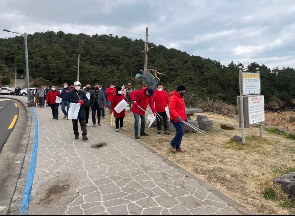 국민의힘 제주도당 선대위 여성본부, 8일 플로깅 행사 개최