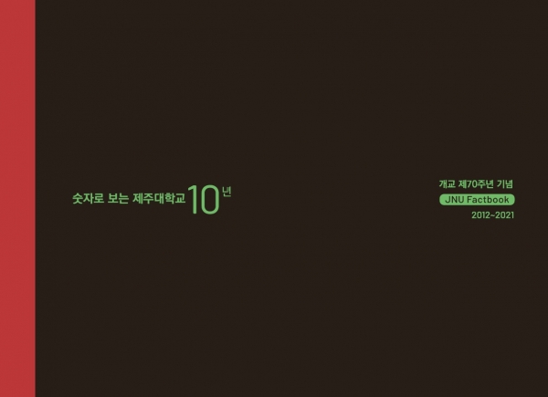 숫자로 보는 제주대학교 10년’ 팩트북 표지