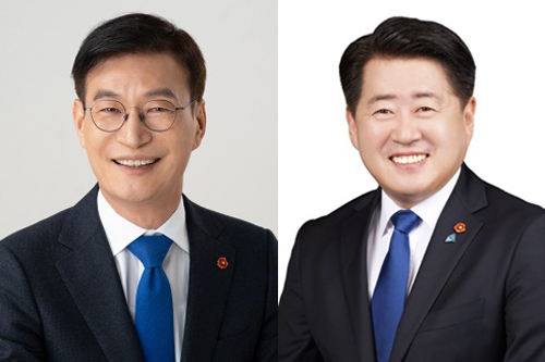 문대림 전 제주국제자유도시개발센터(JDC)이사장과 오영훈 국회의원