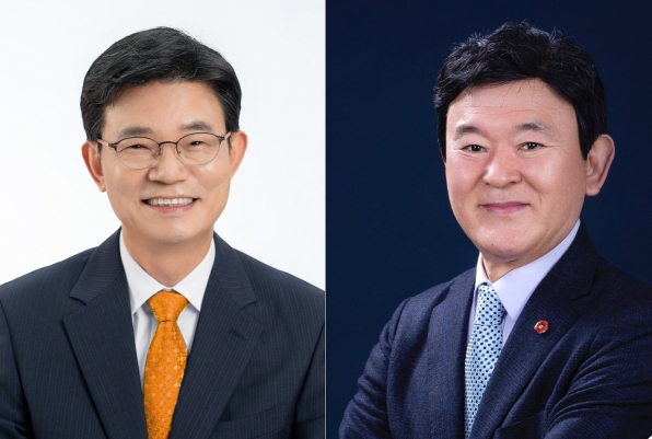 이석문 제주도교육감 후보(사진왼쪽)과 김광수 제주도교육감 후보(사진오른쪽)