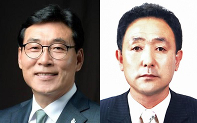 송석언 전 제주대 총장(사진왼쪽), 이종우 전 남군의회 의장