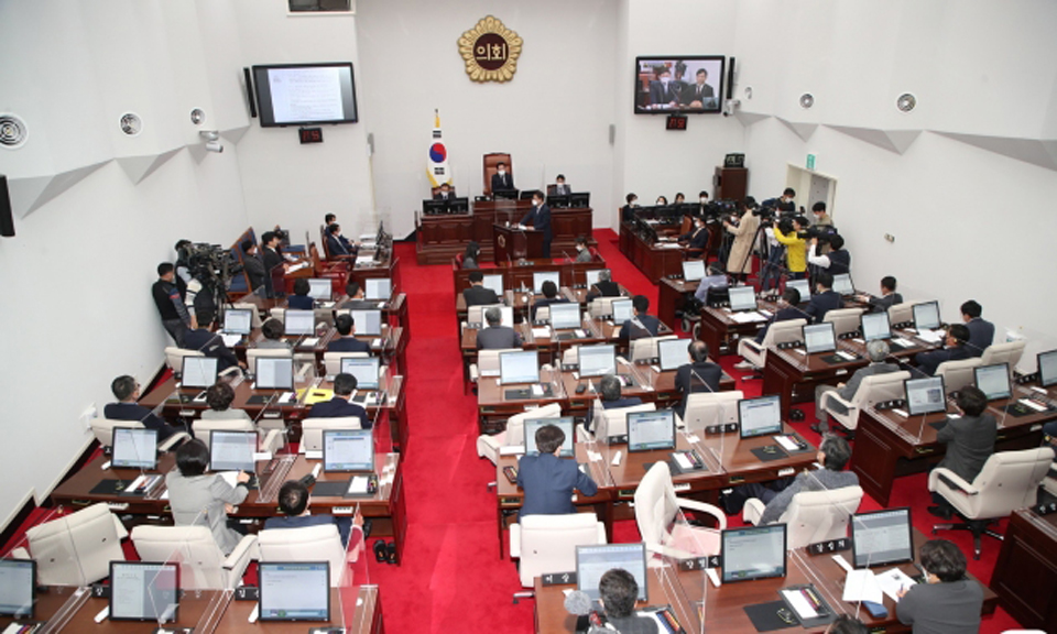 제주도의회 본회의장.(제주도의회 제공)
