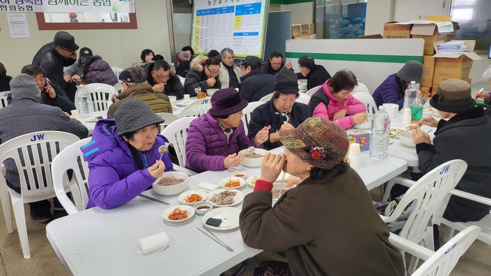 한림농협, 동지팥죽 나눔행사 진행