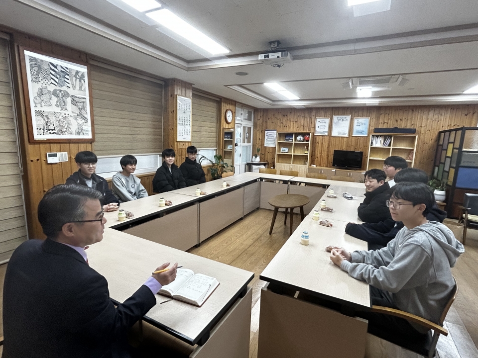 서귀포중, 교장선생님과 학생자치회와 소통의 장 마련