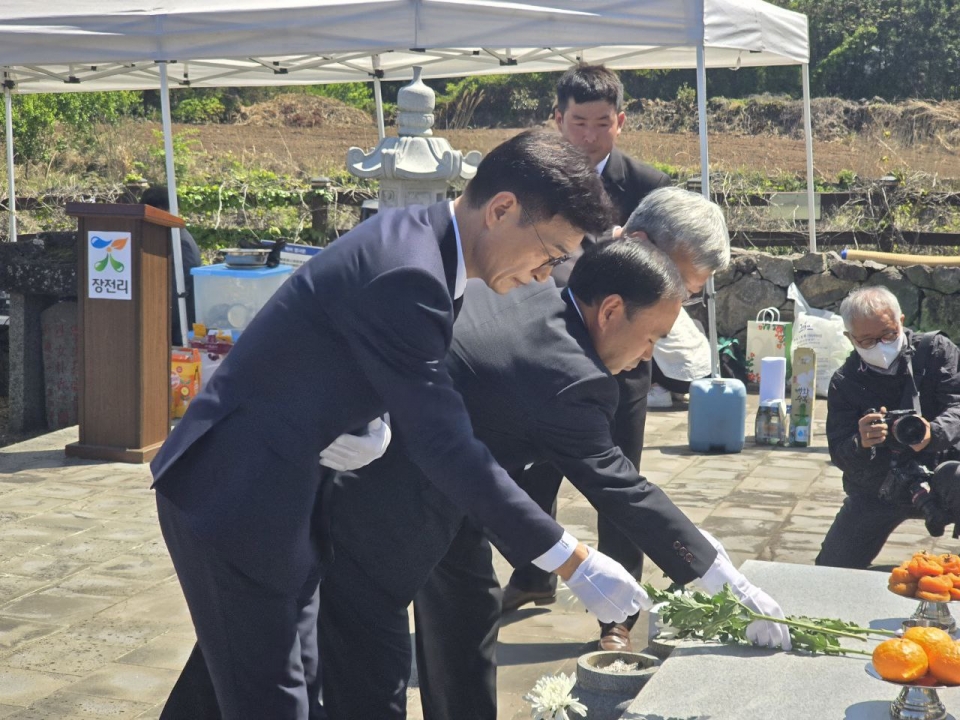 문대림 당선자, ‘4·3 희생자 및 6·25 호국영령 합동위령제 및 추념식’ 참석