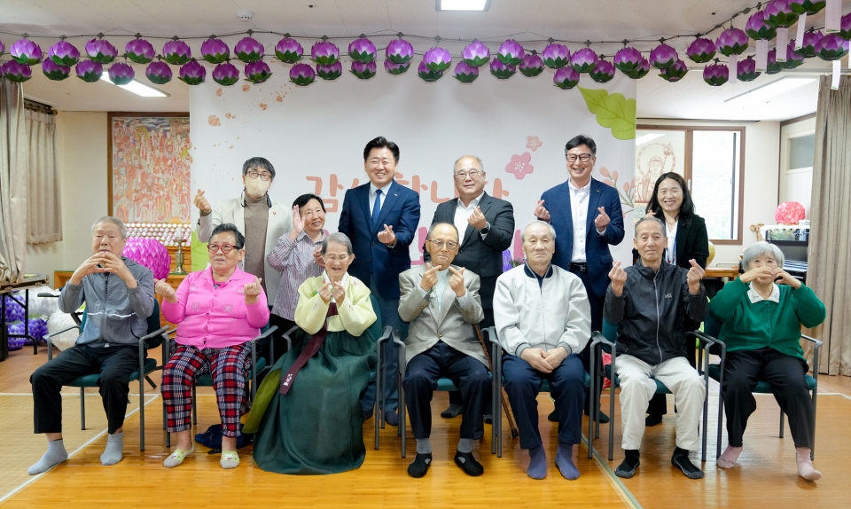 오영훈 지사, 제주양로원 찾아 시설 입소자·종사자와 소통 시간 가져