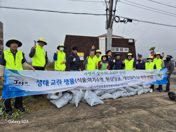 자연보호서귀포시협의회 성산읍지회, ‘외래식물퇴치 환경정화’ 활동