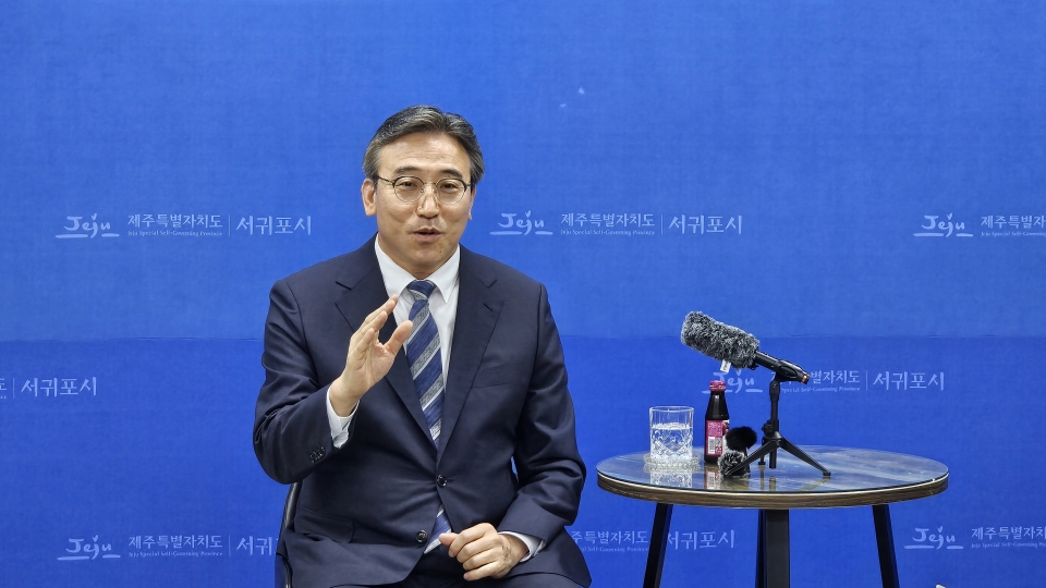7월 1일 공식 취임한 오순문 서귀포시장이 기자 간담회를 열고 취임 소감을 밝혔다.