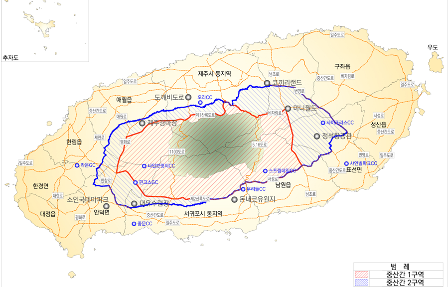 '지속가능한 도시관리계획 수립 기준(안) 적용 도면'