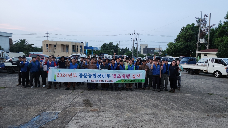 중문농협 청년부 지역 벌초대행사업 성료