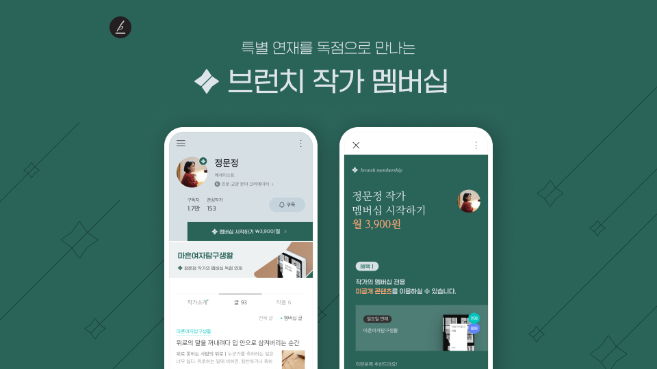 카카오 브런치스토리, 분야별 전문 창작자 지원 위한 '브런치 작가 멤버십' 신규 도입
