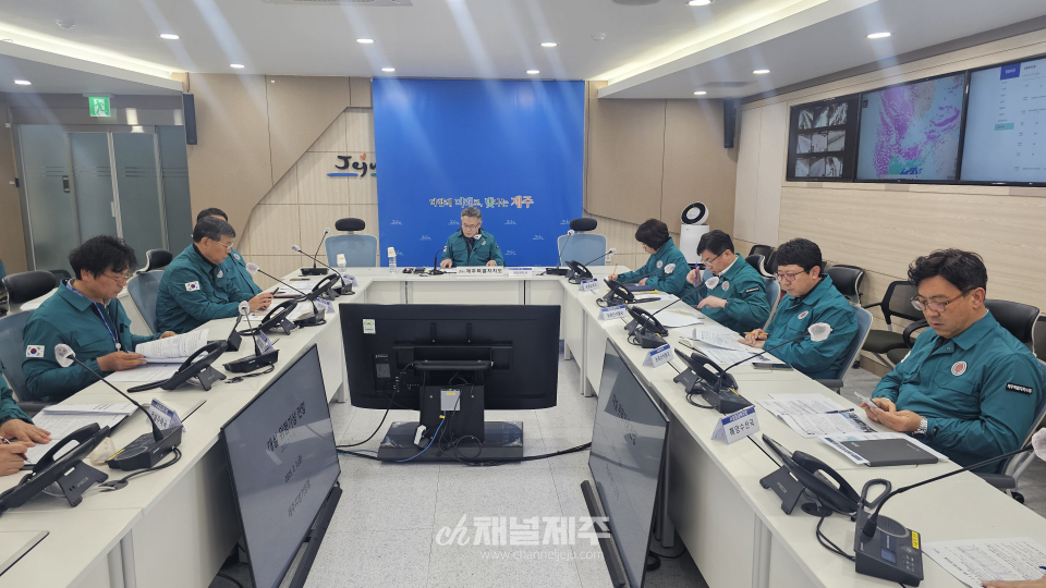 행정부지사 주재 긴급 상황점검회의(사진제공=제주도)