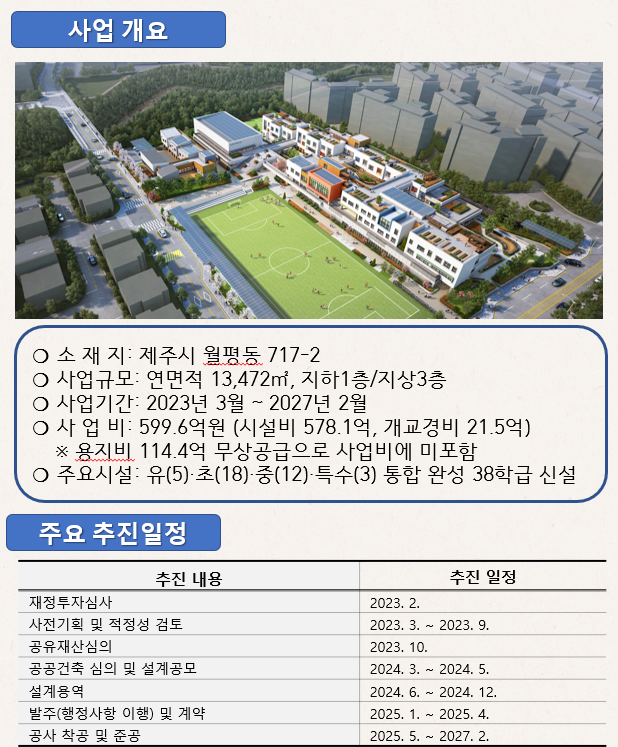 가칭)아라월평초중학교 신축공사
