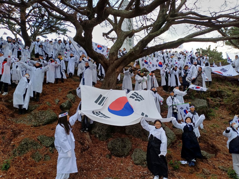 조천청년회의소가 주최한 3·1운동 105주년 기념 조천만세대행진 행사(채널제주DB)