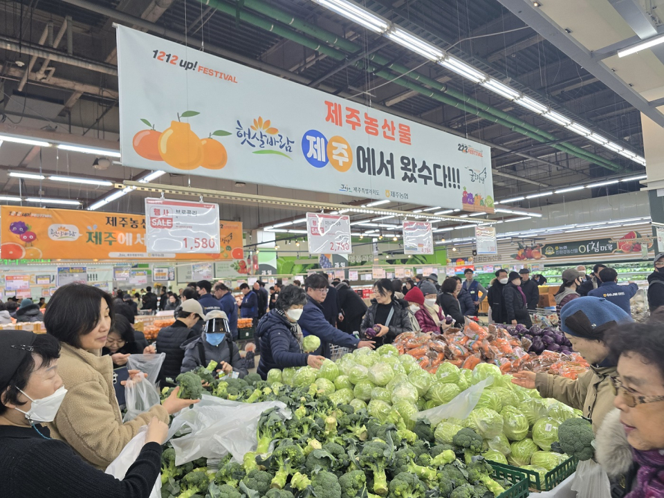 제주농협, 제주산 겨울채소 1212페스티벌 성황리에 마무리