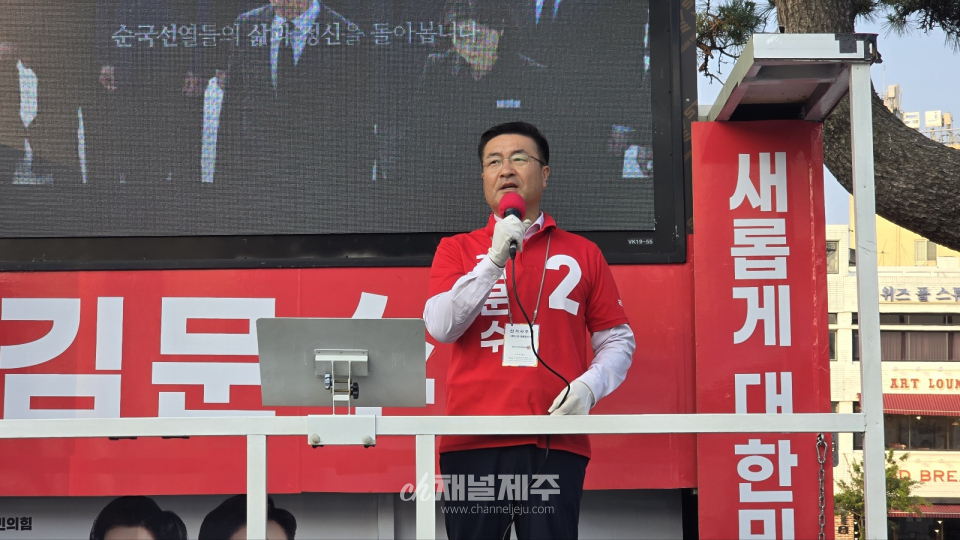 29일, 제주시 탐라문화광장 김문수 후보 유세에 제주도민 관심 집중